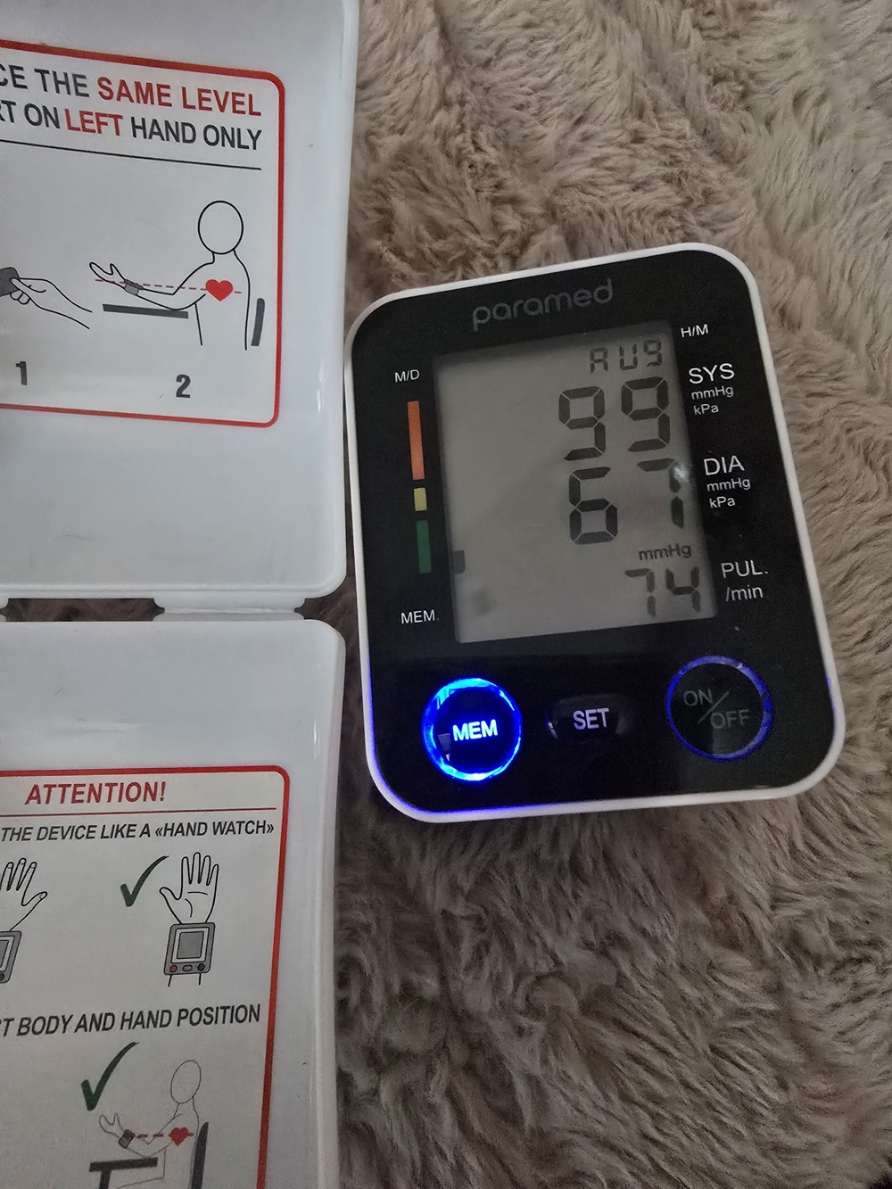 Paramed Digital Blood Pressure Monitor - Black/White